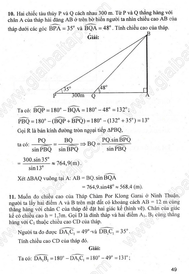 Giải Hình Học 10 Chương 2 Bài 3: Các Hệ Thức Lượng Trong Tam Giác Và Giải  Tam Giác